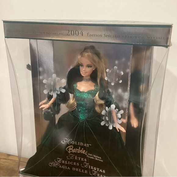 2004 special edition holiday Barbie emerald green new in box - Picture 4 of 6